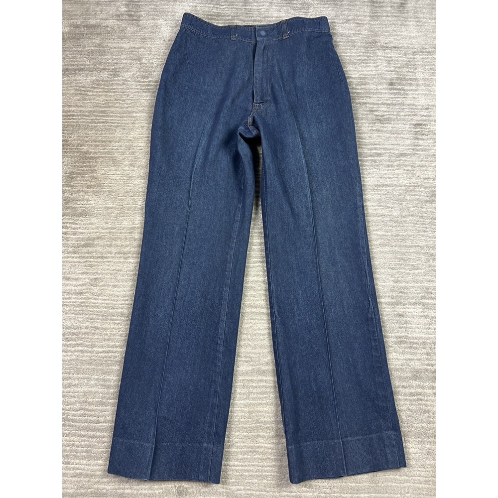 Vintage Fancy Props Jeans‎ Womens 6 Blue Denim Boot Cut Snap 80s